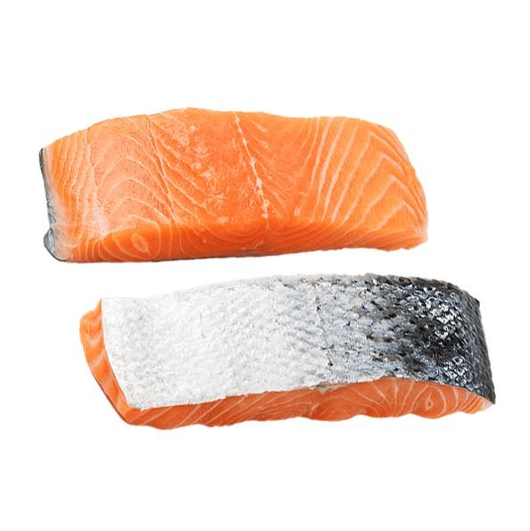 Porciones de salmon con piel 250gr aprox
