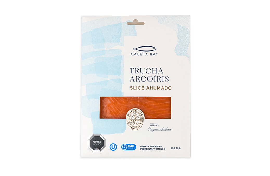 Trucha ahumada en láminas